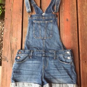 super cute real denim overalls